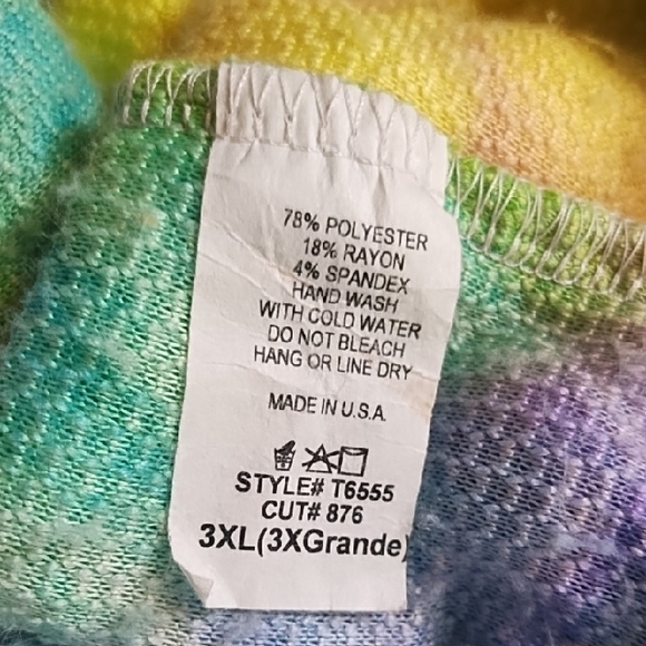 Plush Pastel Tie-Dye Crewneck Sherpa Pullover - Multicolor - Picture 4 of 4